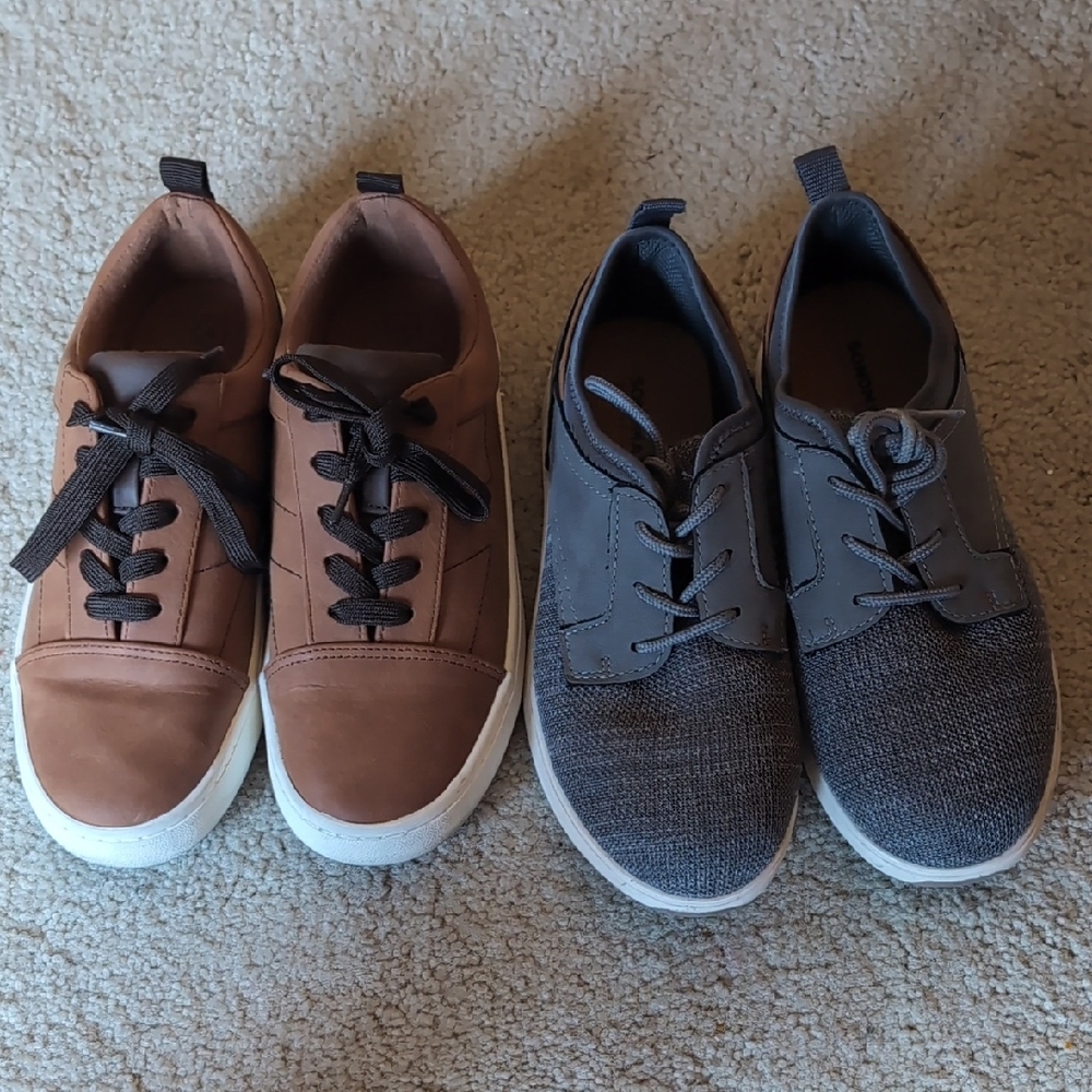 Brown and Gray Kids Shoes